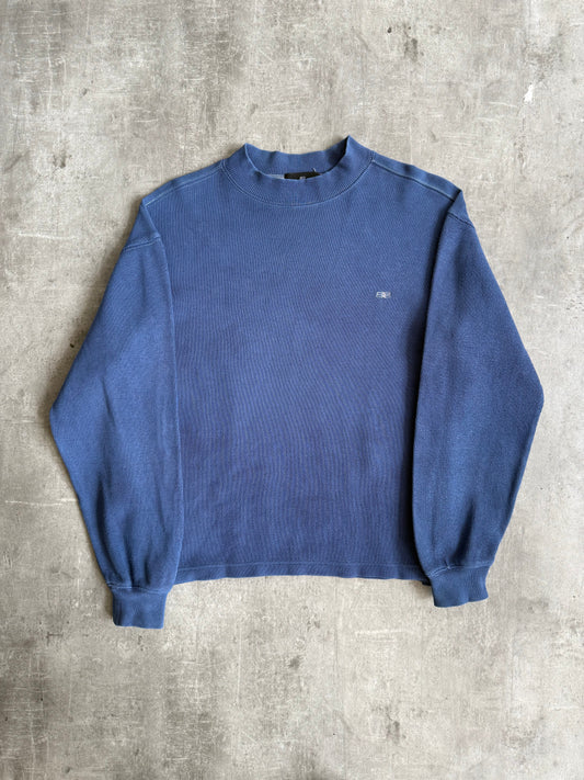 2000's Balenciaga Garment Dyed Mock Neck Cotton Crewneck | Medium, Multicoloured