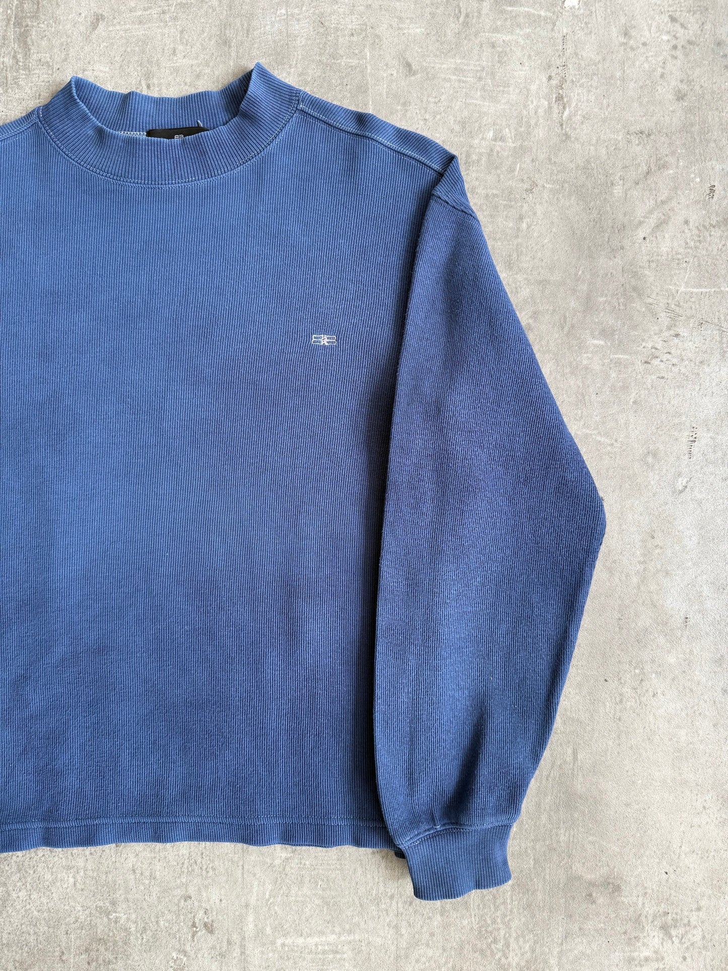 2000's Balenciaga Garment Dyed Mock Neck Cotton Crewneck | Medium, Multicoloured