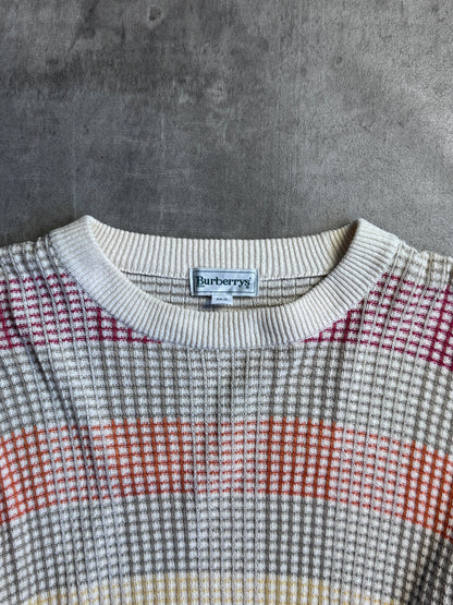 Burberry Beige Light Multi Cotton Knit Sweater