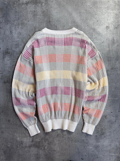 Burberry Beige Light Multi Cotton Knit Sweater