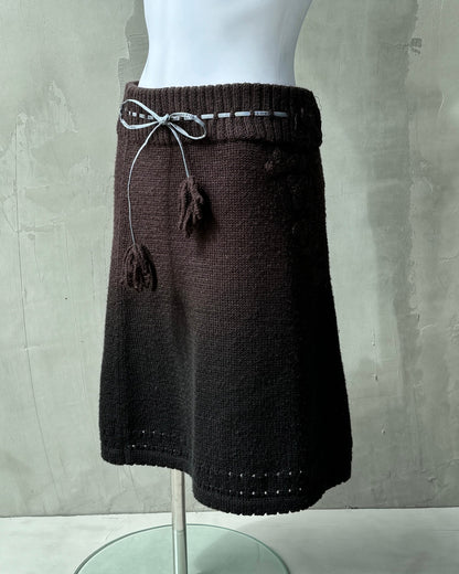 DIESEL KNIT GRADIENT BOW SKIRT - S