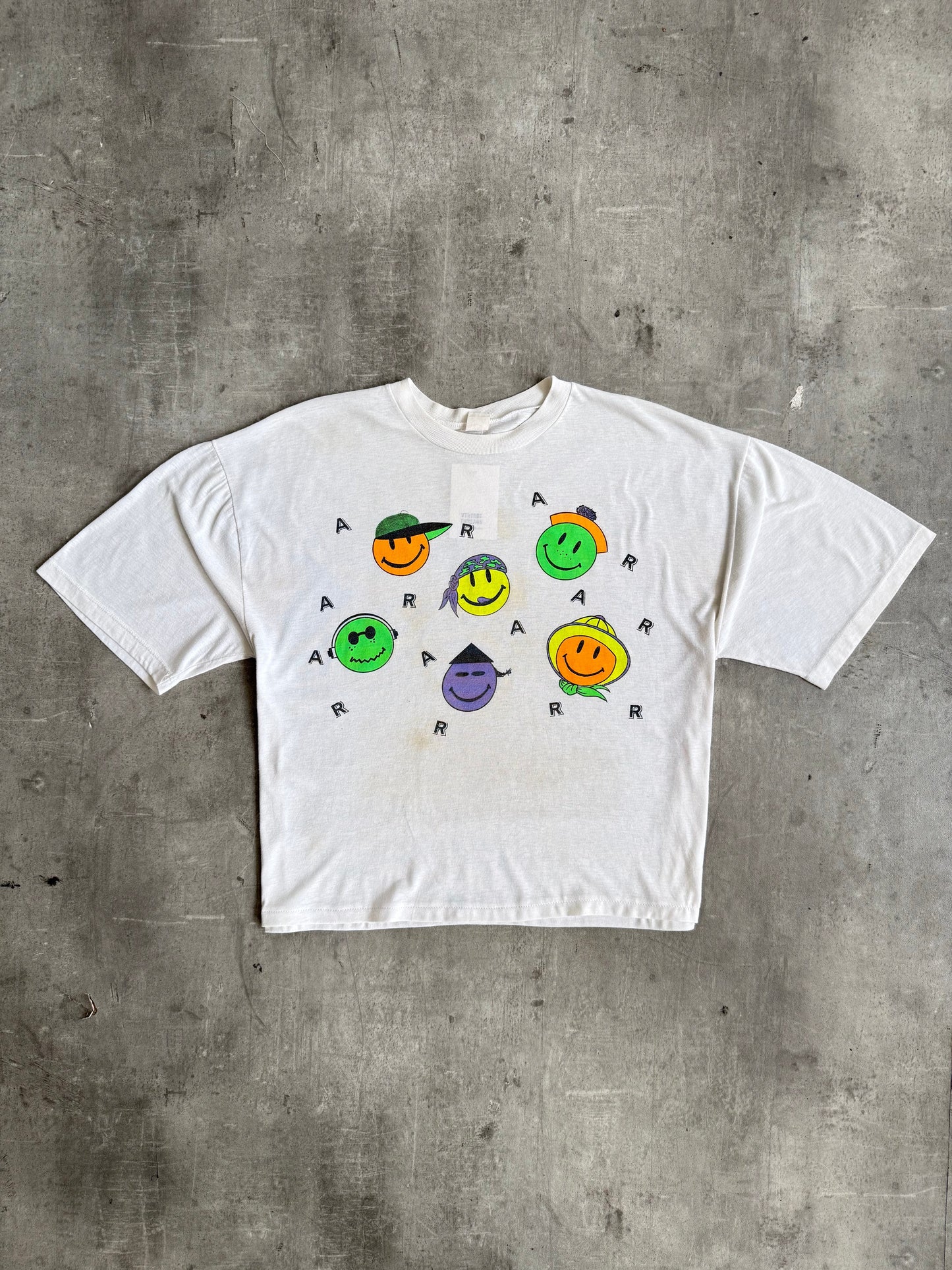 1980's Acid House Smiley Rave Graphic Tee | Large, TBD