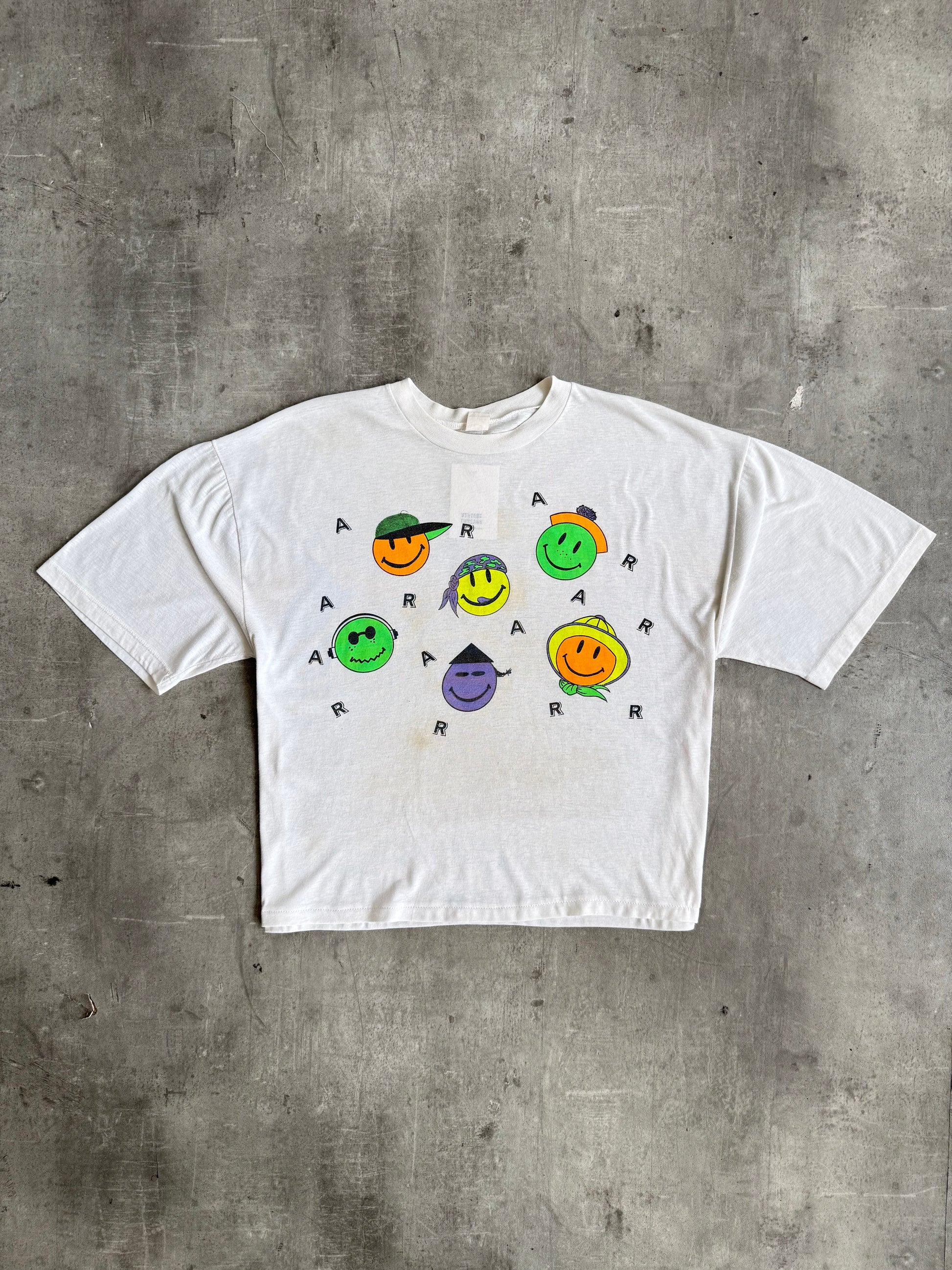 1980's Acid House Smiley Rave Graphic Tee | Large, TBD