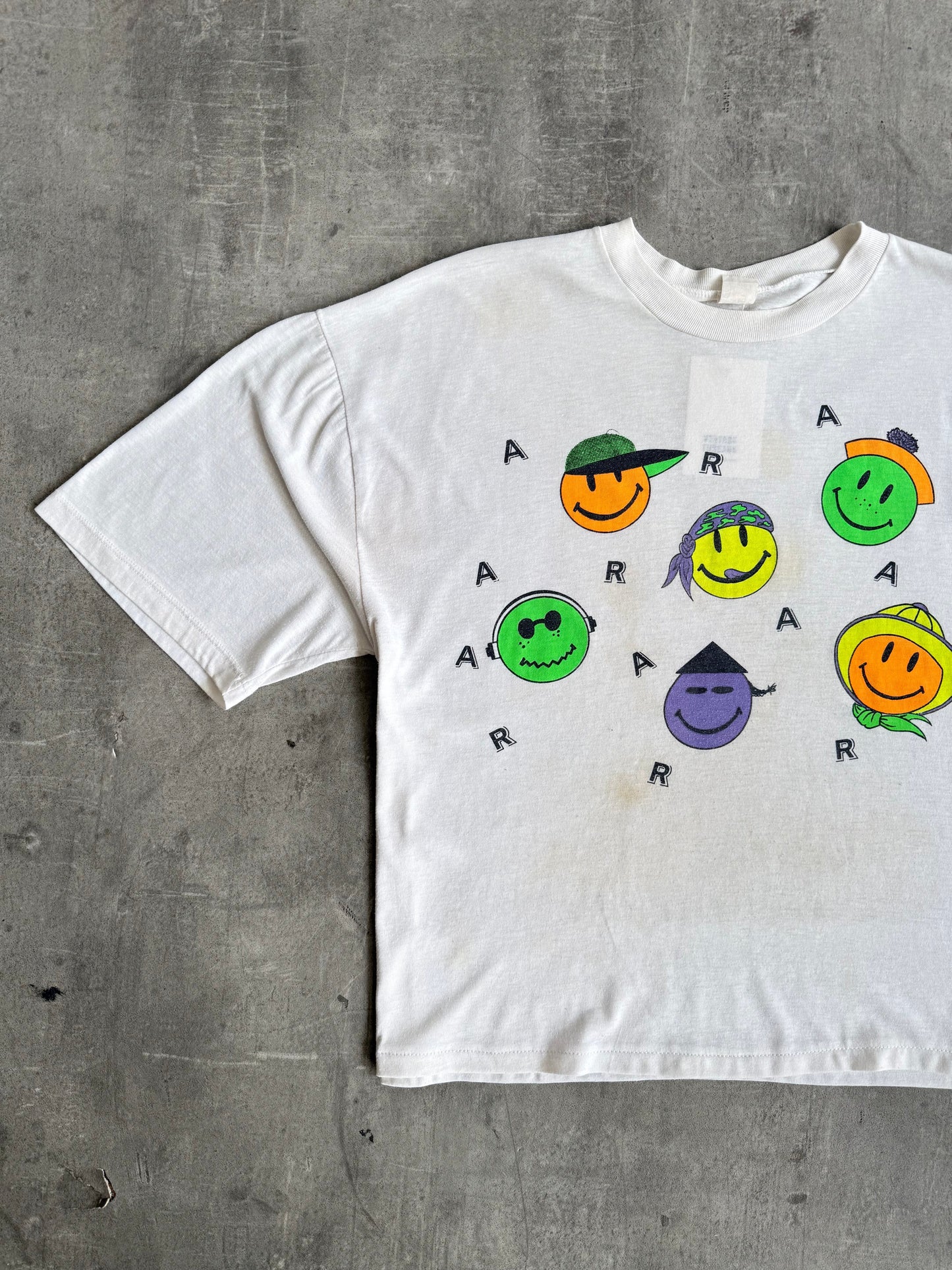 1980's Acid House Smiley Rave Graphic Tee | Large, TBD