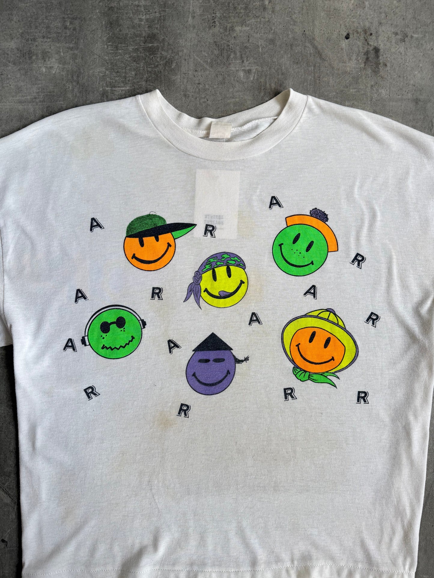 1980's Acid House Smiley Rave Graphic Tee | Large, TBD