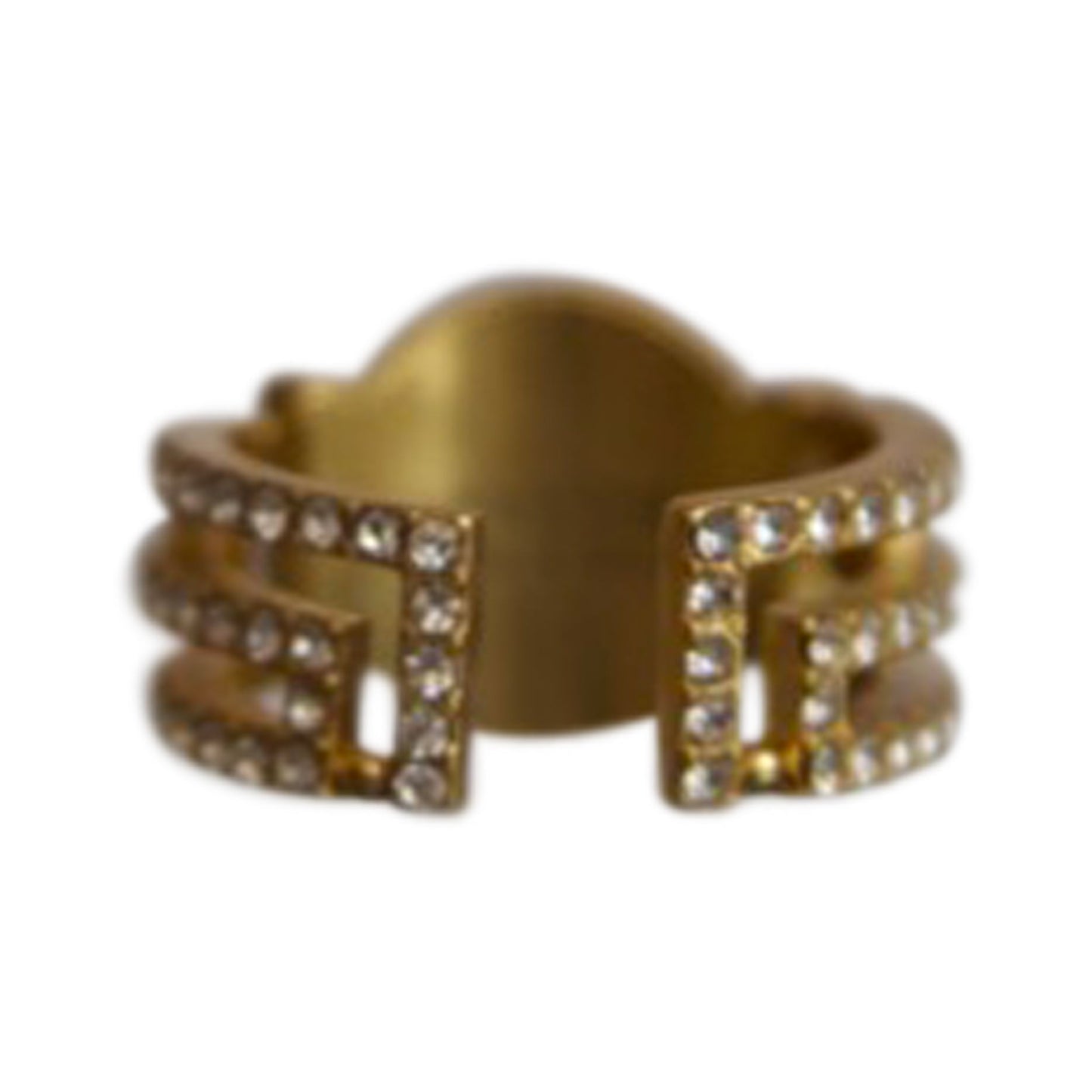 Versace Gold Oynx Pendent Ring