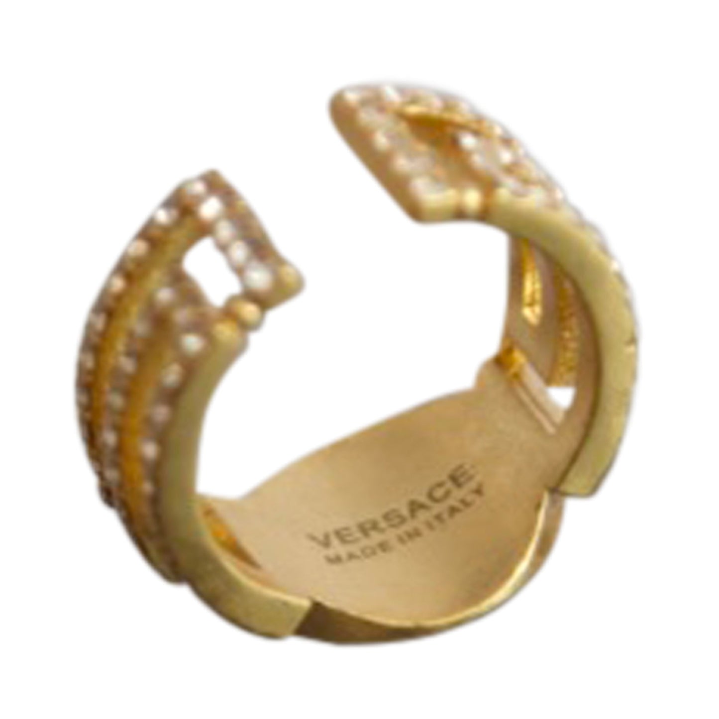 Versace Gold Oynx Pendent Ring