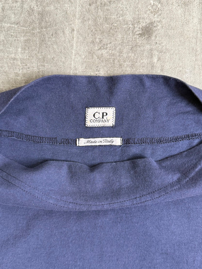 S/S 1995 C.P. Company Boat Neck Navy Graphic Tee | Large, Multicoloured