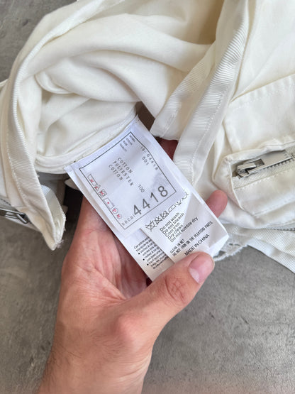 Sacai Runway White Lace Detail Multipocket Vest