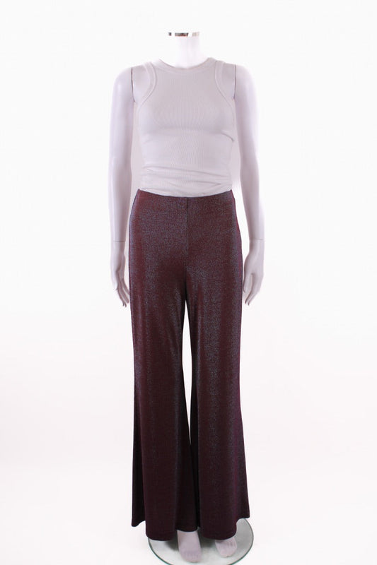 Missoni Lurex Wide Leg Trousers Purple S | Small, Purple