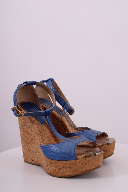 Jimmy Choo Wedges blue 37 | DEFAULT TITLE, Blue