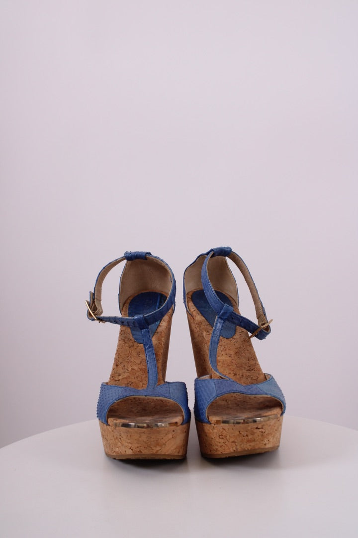 Jimmy Choo Wedges blue 37 | DEFAULT TITLE, Blue