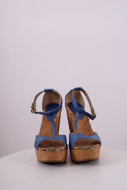 Jimmy Choo Wedges blue 37 | DEFAULT TITLE, Blue