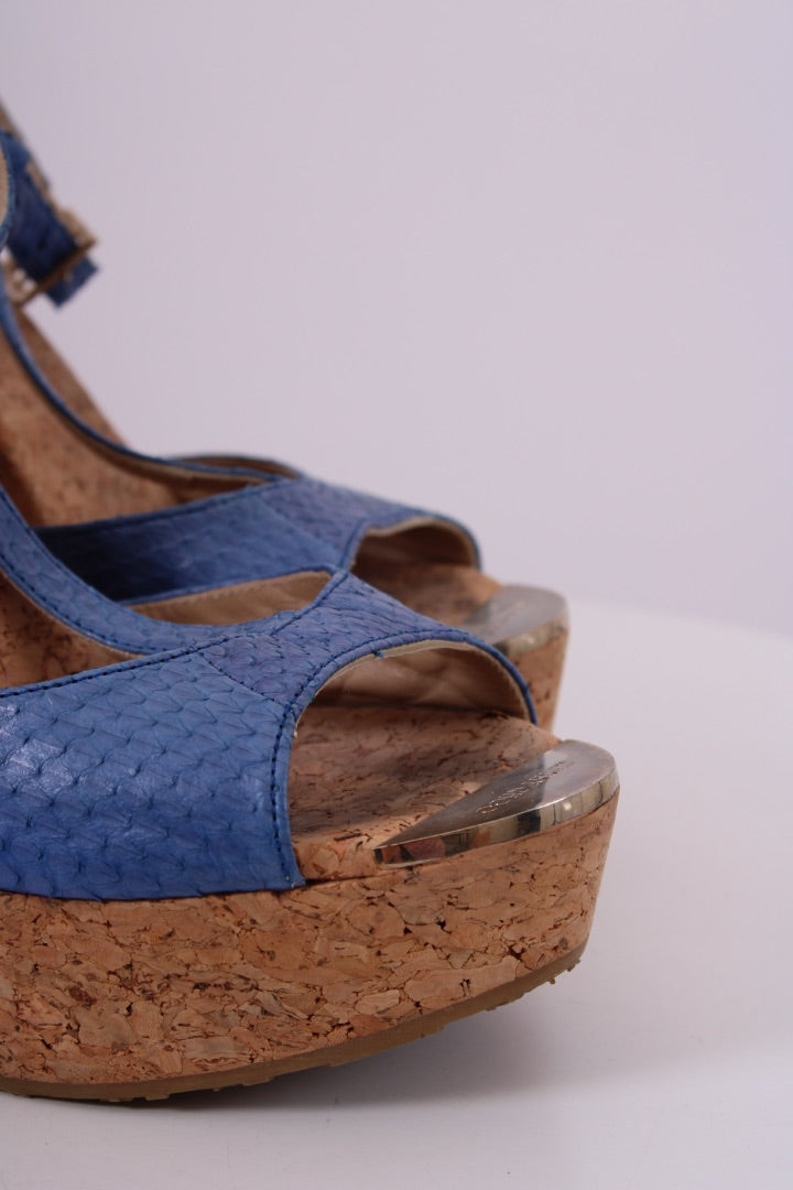 Jimmy Choo Wedges blue 37 | DEFAULT TITLE, Blue