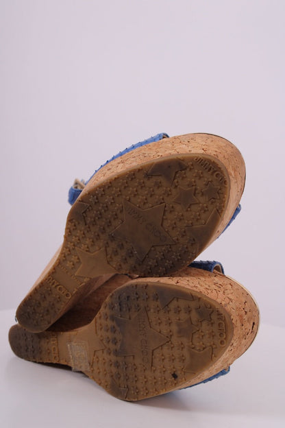 Jimmy Choo Wedges blue 37 | DEFAULT TITLE, Blue