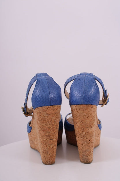 Jimmy Choo Wedges blue 37 | DEFAULT TITLE, Blue
