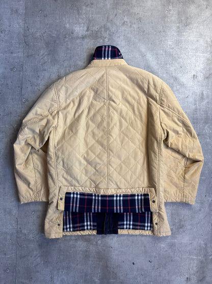 Burberry Pale Yellow Quilted Nova Lined Coat