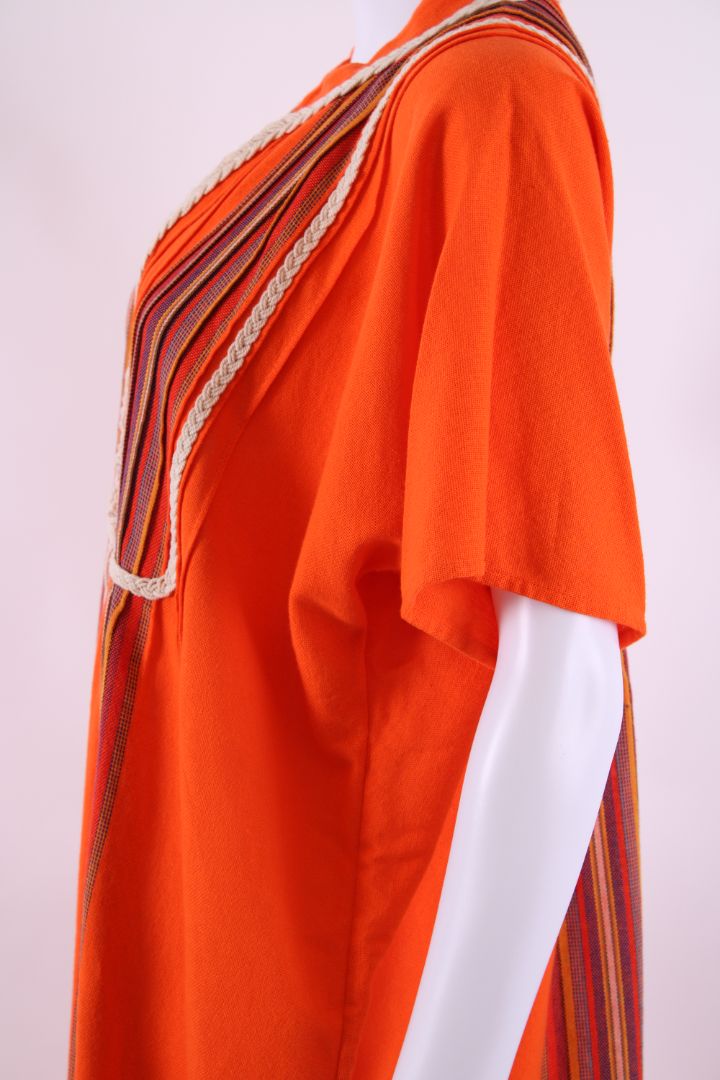 Tory Burch S/S Stripe/ Rope Detail Kaftan Orange XL | O/S, Orange
