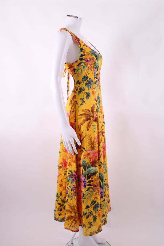 Zimmermann S/S Floral Dress Yellow/ Green 10 | O/S, Green
