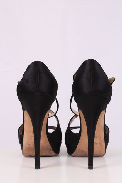 YSL Button Heels Black 37.5 | UK 4.5, Black