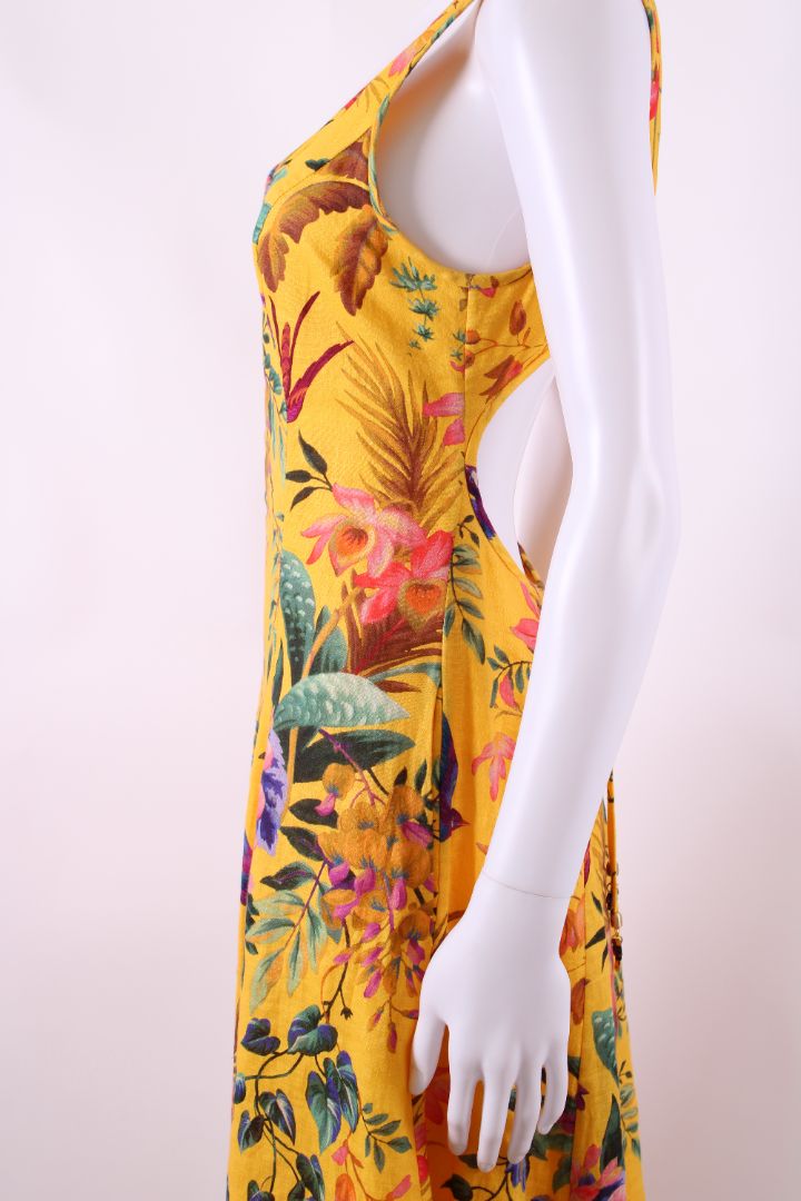 Zimmermann S/S Floral Dress Yellow/ Green 10 | O/S, Green