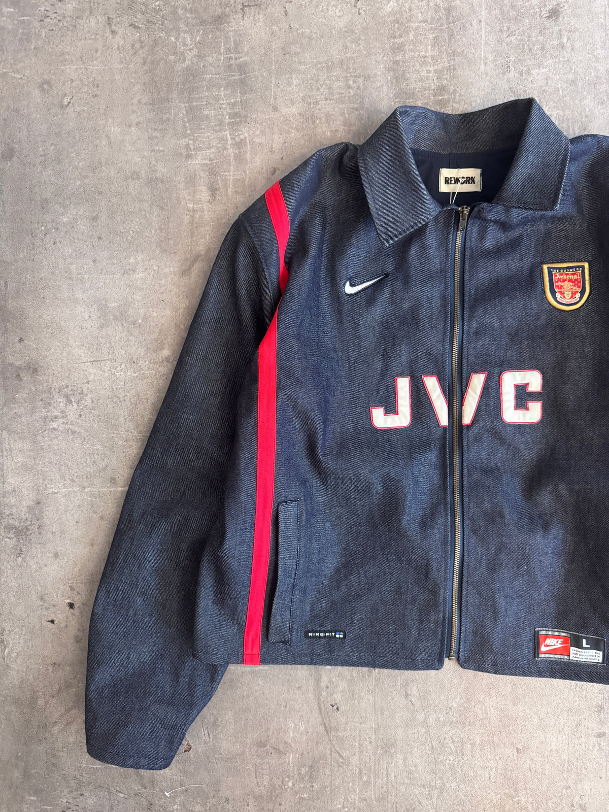 VT Rework : 1998-99 Arsenal Denim Jacket | Small, Multicoloured