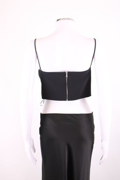 Black David Koma Crystal Embellished Top, 12 | Default Title, Black