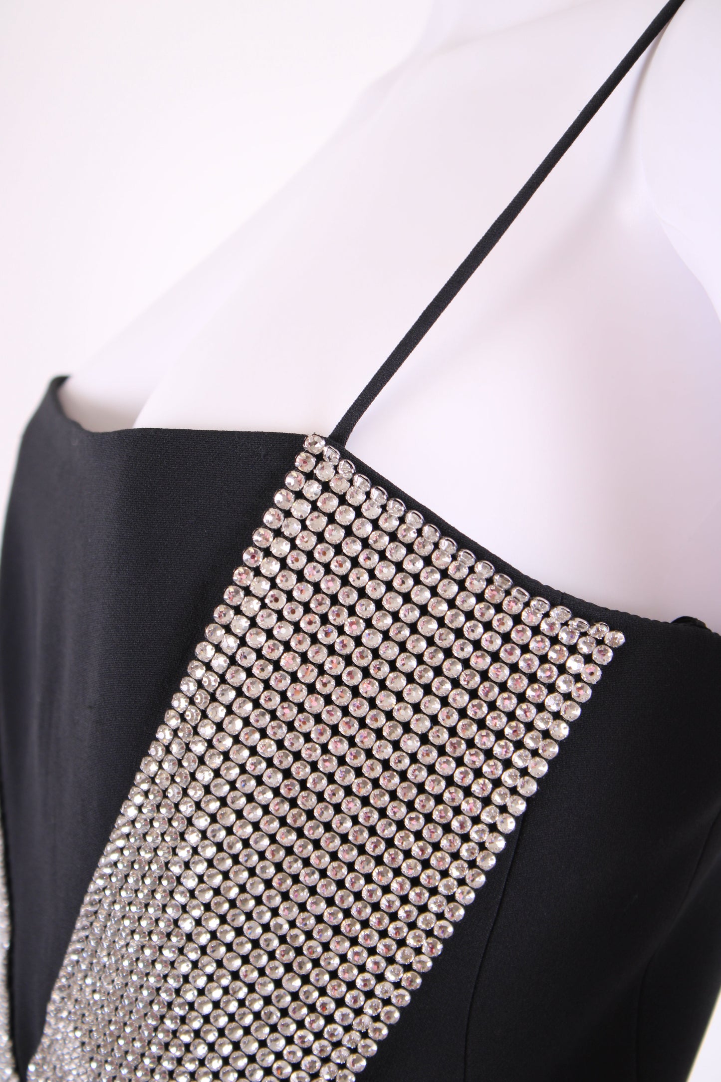 Black David Koma Crystal Embellished Top, 12 | Default Title, Black