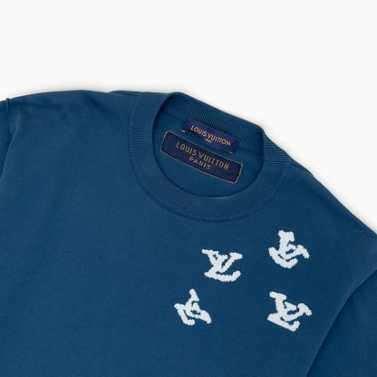 LOUIS VUITTON JAZZ TRUMPETER KNIT TOP BLUE M | Medium, Blue
