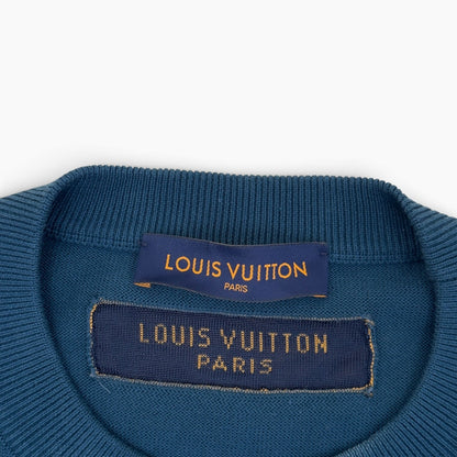 LOUIS VUITTON JAZZ TRUMPETER KNIT TOP BLUE M | Medium, Blue