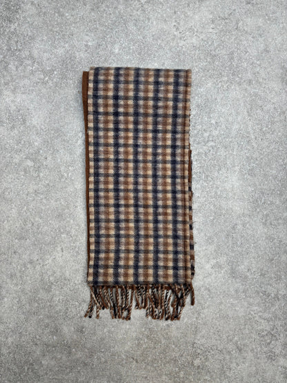 VT Rework: Aquascutum Classic Plaid Panelled Wool Scarf