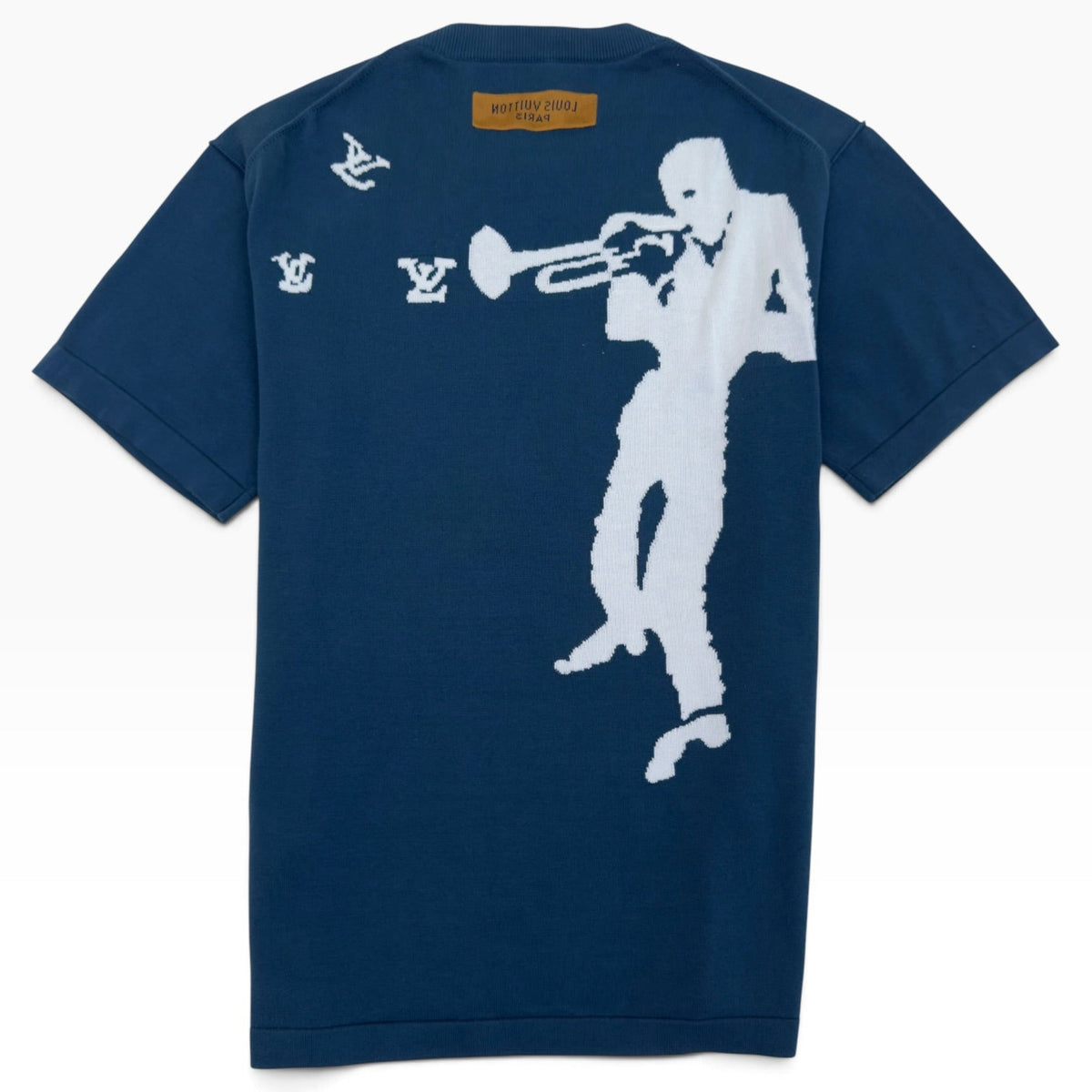 LOUIS VUITTON JAZZ TRUMPETER KNIT TOP BLUE M | Medium, Blue