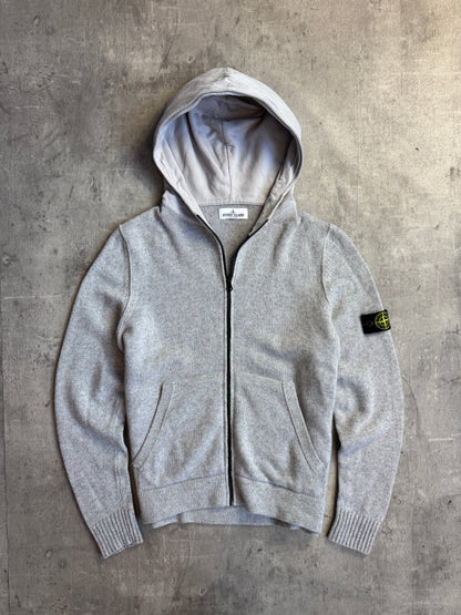 A/W 2016 Stone Island Grey Hybrid Knit Hoodie