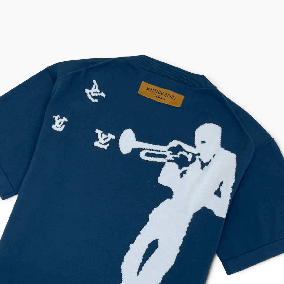LOUIS VUITTON JAZZ TRUMPETER KNIT TOP BLUE M | Medium, Blue