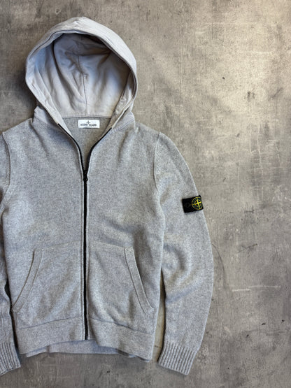 A/W 2016 Stone Island Grey Hybrid Knit Hoodie