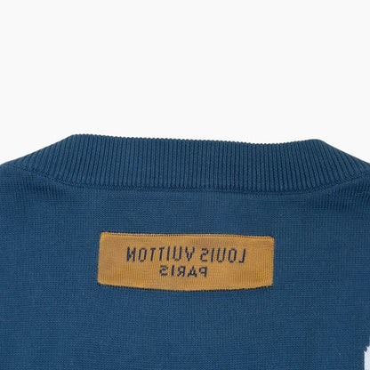 LOUIS VUITTON JAZZ TRUMPETER KNIT TOP BLUE M | Medium, Blue