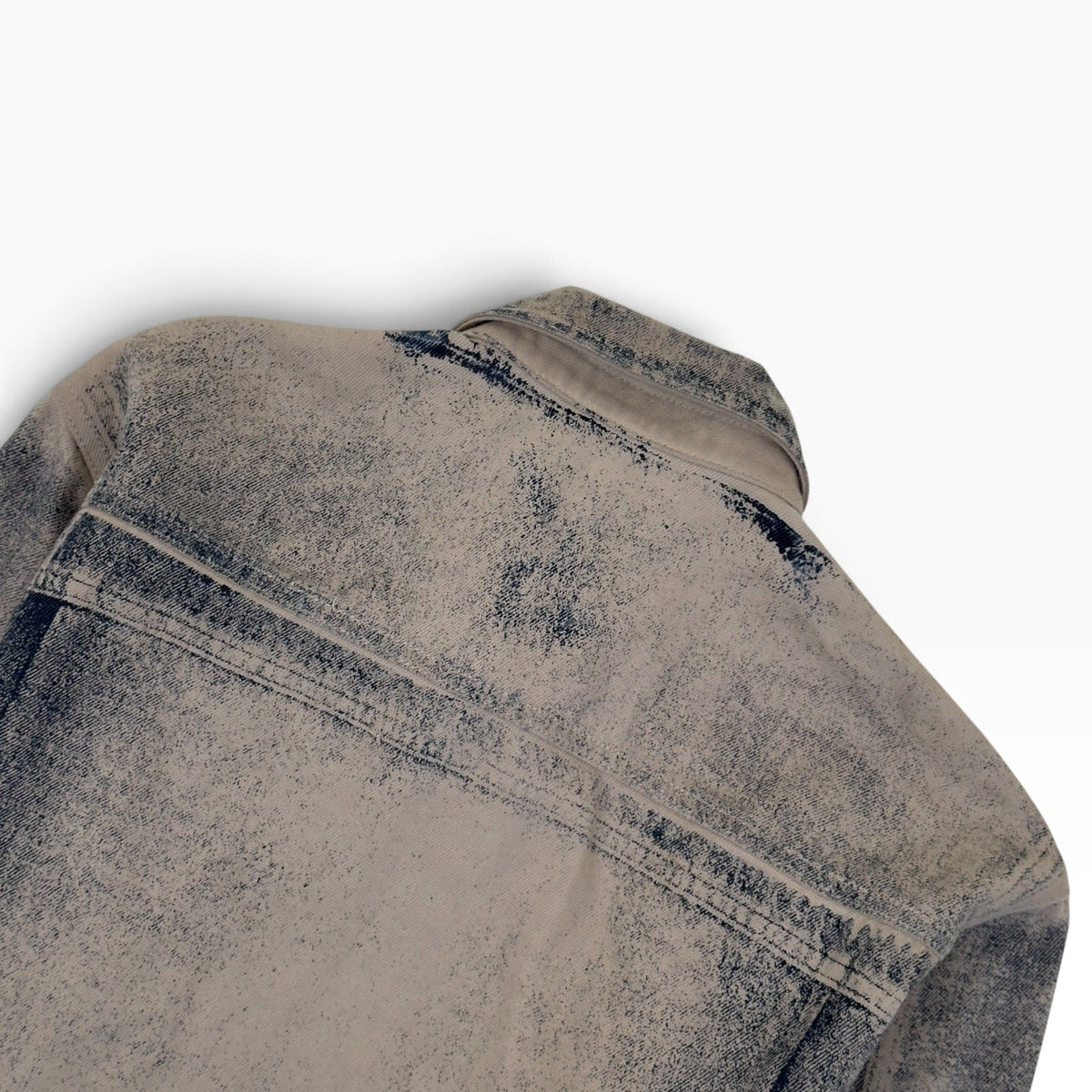 DIOR ACID WASH LOGO PRINTED OVERSHIRT BEIGE 40 / M | Medium, Beige