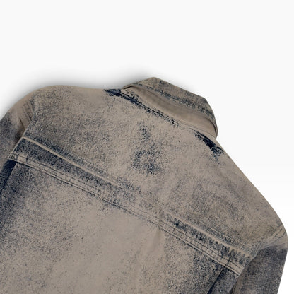 DIOR ACID WASH LOGO PRINTED OVERSHIRT BEIGE 40 / M | Medium, Beige