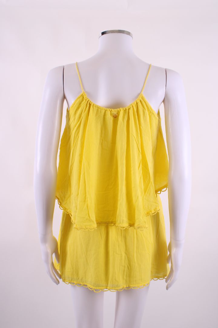 Vix Paula Hermanny Cover up flouncy dress Yellow S | O/S, Yellow
