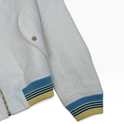 CASABLANCA TROPHY BOMBER JACKET WHITE L | Large, White