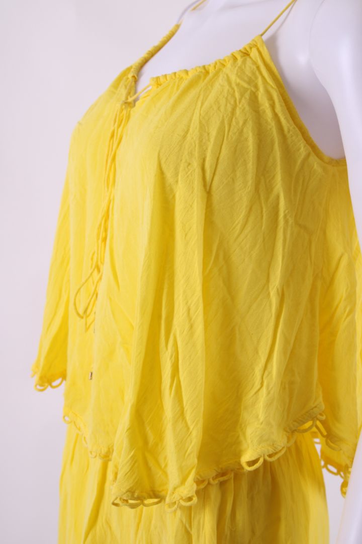 Vix Paula Hermanny Cover up flouncy dress Yellow S | O/S, Yellow