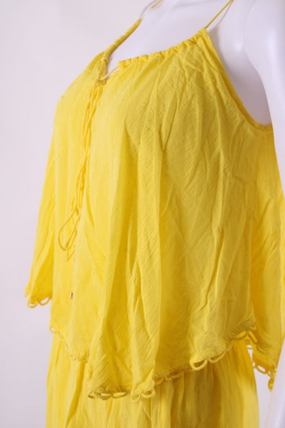 Vix Paula Hermanny Cover up flouncy dress Yellow S | O/S, Yellow