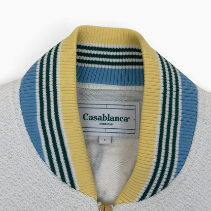 CASABLANCA TROPHY BOMBER JACKET WHITE L | Large, White