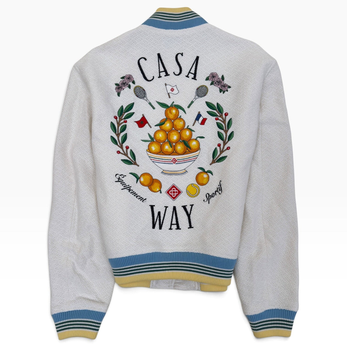 CASABLANCA TROPHY BOMBER JACKET WHITE L | Large, White