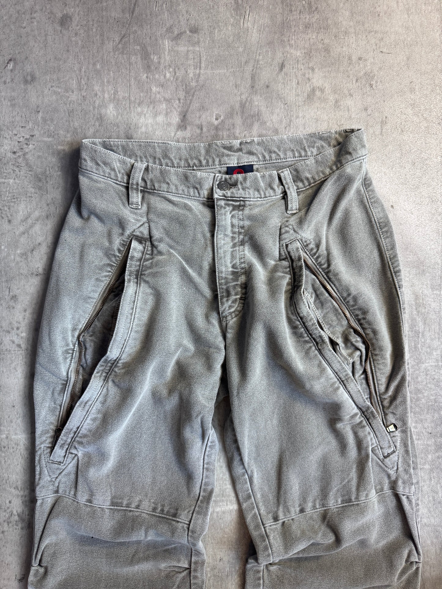 Dolce and Gabbana Textured Grey Utility Trousers
