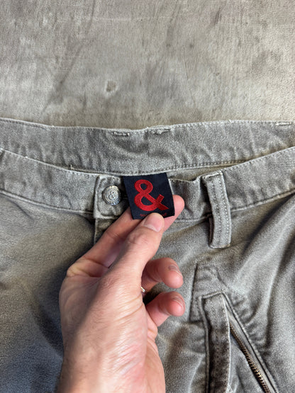 Dolce and Gabbana Textured Grey Utility Trousers