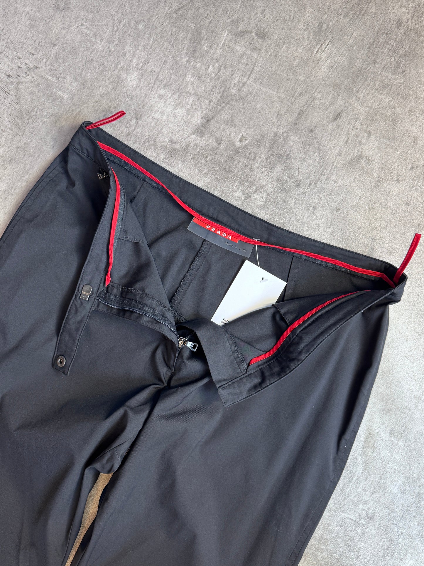 Prada Navy Lightweight Nylon Technical Trousers