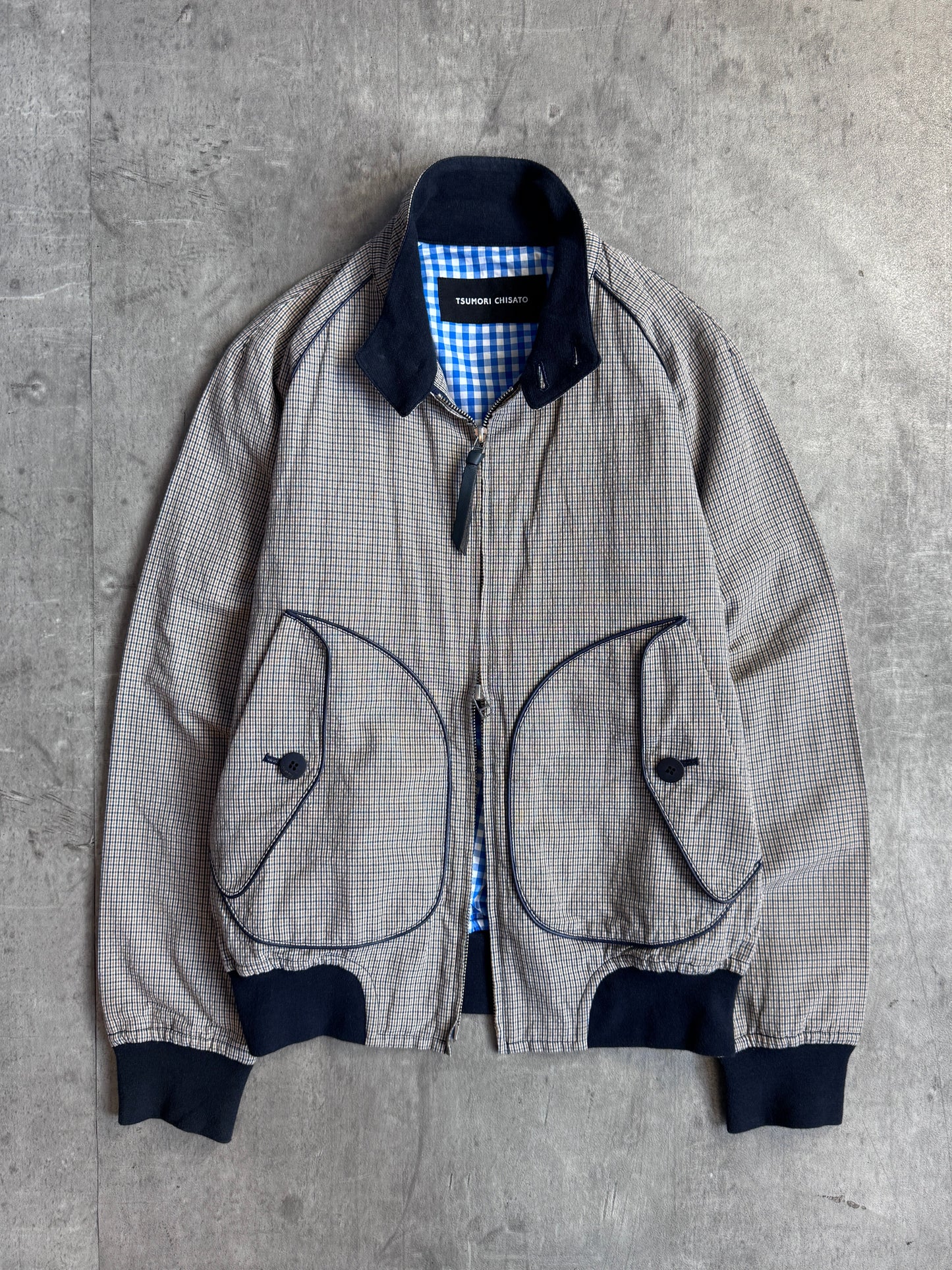 Issey Miyake Tsumori Chisato Multi Check Bomber Jacket