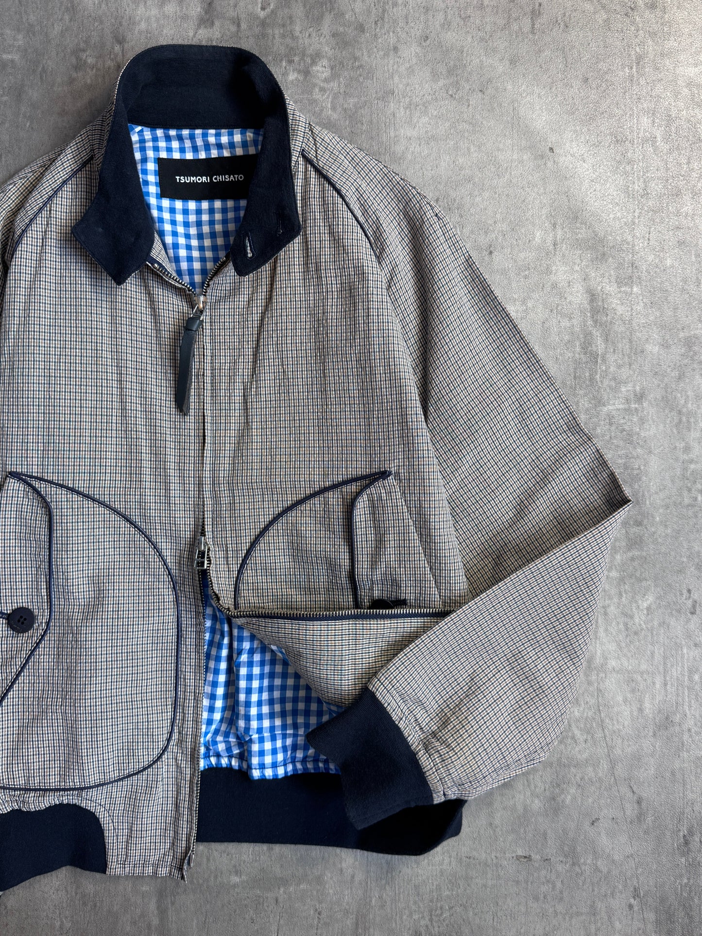 Issey Miyake Tsumori Chisato Multi Check Bomber Jacket