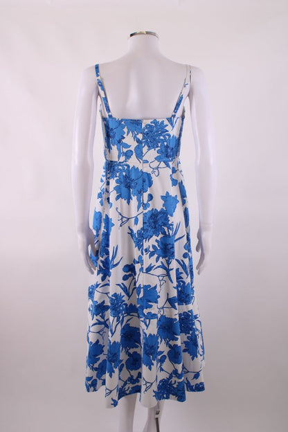 ME+EM Floral strappy long dress blue and white 12 | O/S, Blue